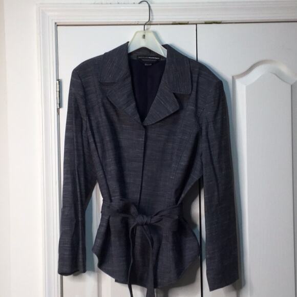 Linda Allard Ellen Tracy 18 navy white jacket euc - Picture 1 of 9